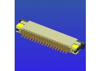 1.0mm间距带锁卧贴上接抽屉式FPC