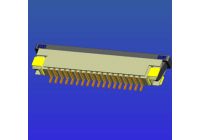 1.0mm间距带锁卧贴下接抽屉式FPC