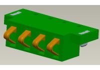 3.8H 4PIN 2.5PITCH沉板式电池座