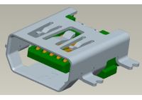 MINI USB 10PIN PH 0.40mm H 3.70mm 4SMT TYPE INSERT1.0